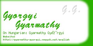 gyorgyi gyarmathy business card